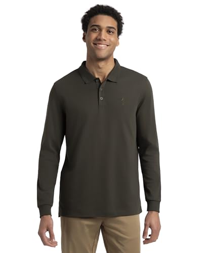 Image of Jockey 3914 Men Super Combed Cotton Rich Solid Full Sleeve Polo T-Shirt with Ribbed Cuffs