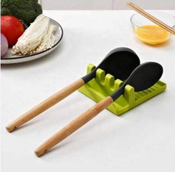 Set Of Two Multifunctional Holders For Spoons, Ladles, Spatulas, Lids Or Kitchen Utensils, Baking, Bpa Free (White And Green). #TOP2