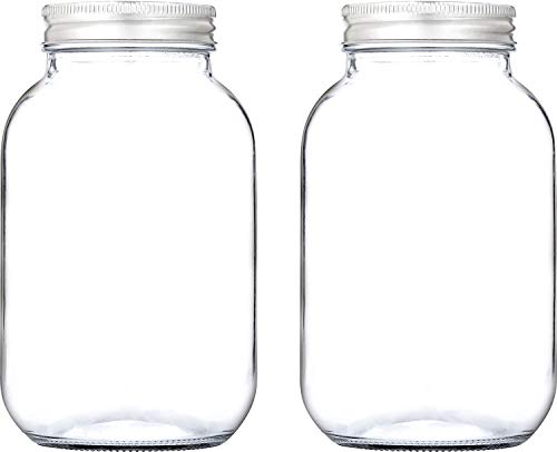 Apexstone 32 Oz Mason Jars With Lids,Mason Jar 32 Oz Regular Mouth Lids,32 Oz Mason Jars Regular Mouth,Mason Jar 32 oz Set of 2