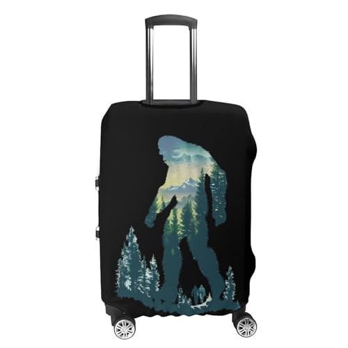 Bigfoot Sasquatch In The Forests Luggage Cover Cute Travel Suitcase Cover Protective Cover for Women Men S4
