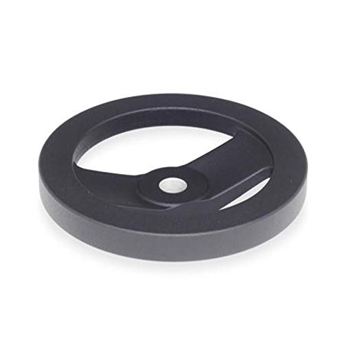 Handrad, mattschwarz beschichtet, ohne Griff/Bohrung 14mm
