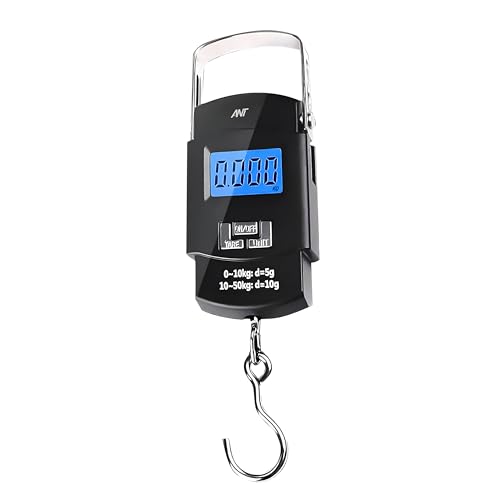 Image of ANT Digital Hanging Scale 50 kg / 110 lb - Portable High‑Precision Luggage & Cargo Scale with Backlit LCD, Tare & Unit Switch, Dual Accuracy 5 g / 10 g, Heavy‑Duty Hook