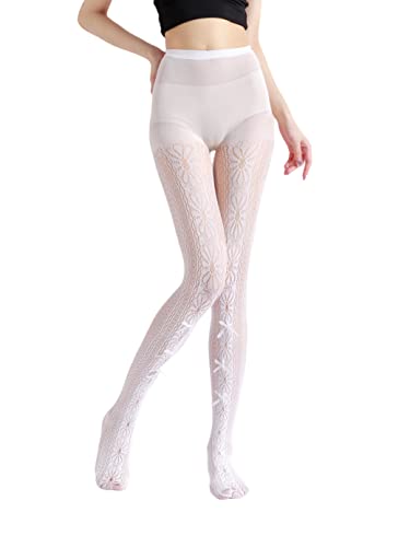 Image of Sahabowi Women Tights, Sheer High Waist Pantyhose, Vintage Control Top Stockings, Siwa7