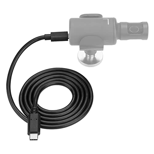 Geekria for Creators Cable de micrófono USB-C a Micro USB, compatible con Shure MV88+, MV5, MV51, MVi, cable de micrófono de repuesto de 3.3 pies / 100 cm (negro)