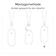 PLAUD NotePin Umhängeband, Premium-Kunstleder, verstellbare Länge 20,3–38,1 cm, sicherer Legierungshaken, Zubehör für NotePin KI-Sprachrekorder, Schwarz