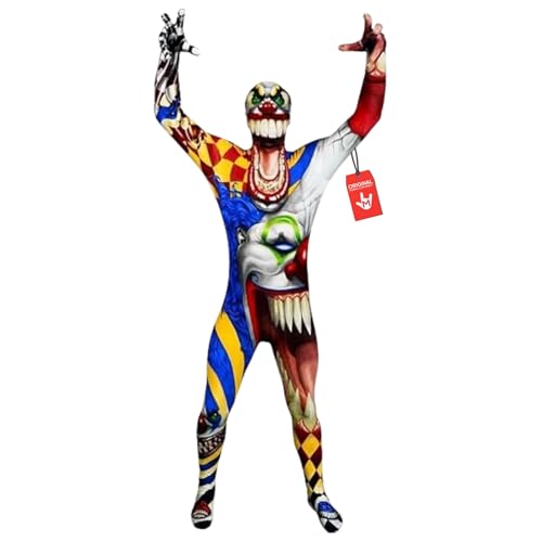 Morphsuits Men's Monster Scary Clown Skinsuit, Large (MLMSCL)