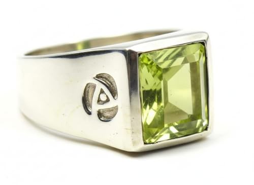 Image of Choose Your Color Mens Bold Ring 925 Sterling Silver Gemstone Wedding Engagement Statement Ring Birthstone Solitaire Jewellery Ring Sizes 4, 5, 6, 7, 8, 9, 10, 11, 12, 13,