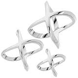 PRETYZOOM Hebillas de Bufanda en Forma de X para Bufandas de Seda, 3 Piezas Diseño Cruzado, Adecuadas para Chales y Dobladillos de Camisetas