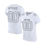 Personalisiertes American Football Trikot, Rugby-Uniformen mit Teamnamennummer, Fußballtrikot für Herren, Jugendliche, Erwachsene, 7, S