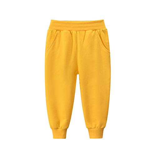 Image of HILEELANG Toddler Boy Sweatpants Kids Sport Jogger Cotton Casual Active Playwear Sweats Pants 2-Pack