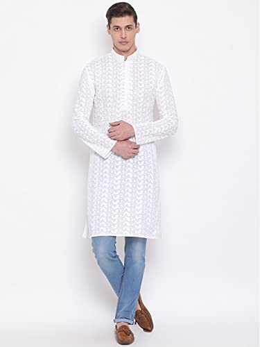 Image of VASTRAMAY Mens Pure Cotton Kurta - Elegance for Festival Ethnic Outfit For Rakhi