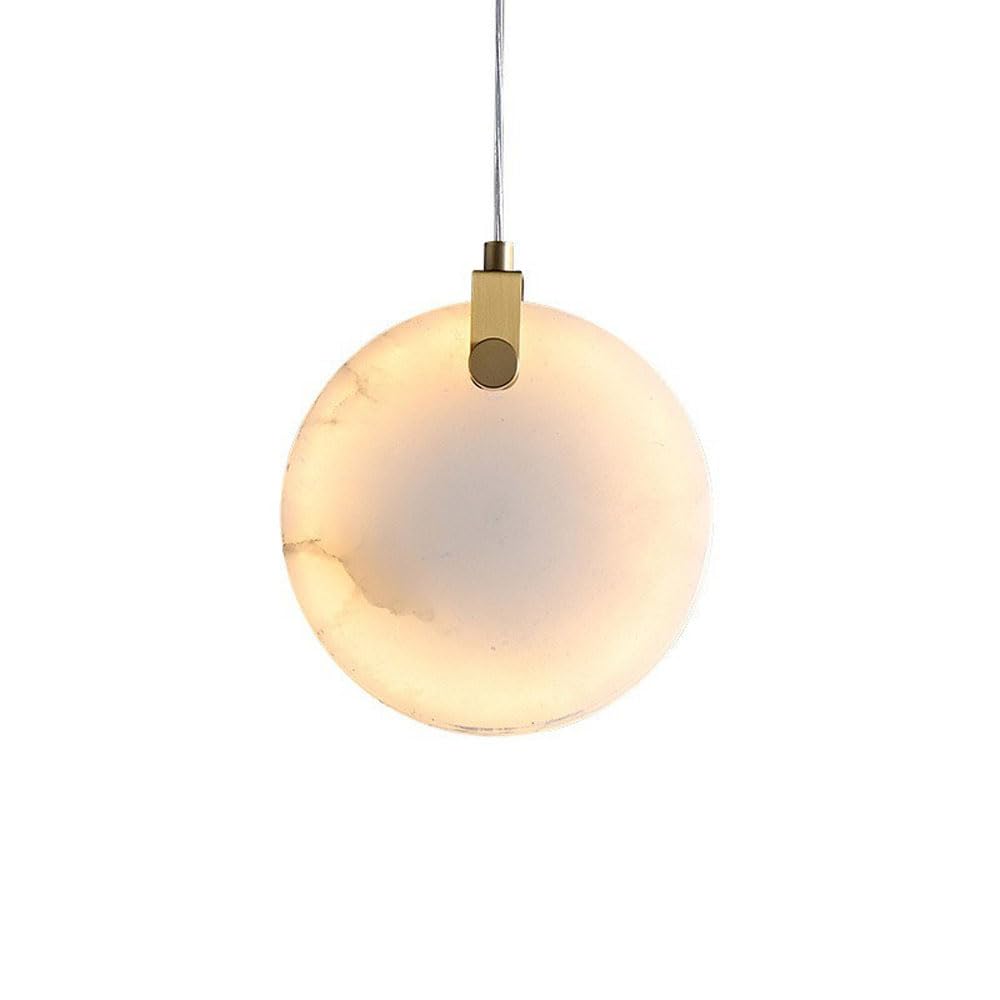 Lámpara de techo rústica de mármol ideal para iluminar islas de cocina y comedores