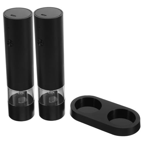 Hoement Moulin à Poivre Électrique Rechargeable USB Set de Automatiques pour Broyeur Portable pour Cuisine Restaurant et Voyage Démarrage Rapide et Design Compact