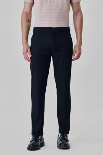 Image of SNITCH Men Chinos | Slim Fit Mid Rise Solid Pattern | Cotton Blend with Medium Stretch & Smooth Texture | Button & Zip Closure for Casual & Street Wear