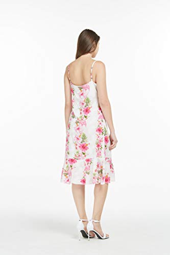 Image of Women's Hawaiian Mermaid Ruffle Dress Signature Prints | Mermaid Silhouette; Ruffle Hem; Soft Rayon Fabric; Signature Floral Prints; Resort Vacation Style