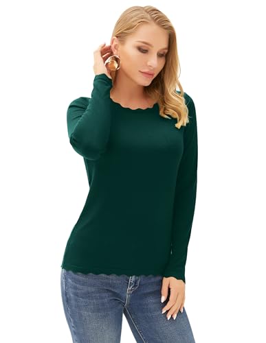 Image of GRACE KARIN Women's High Stretchy Long Sleeve Pullover Sweater Blouse Top