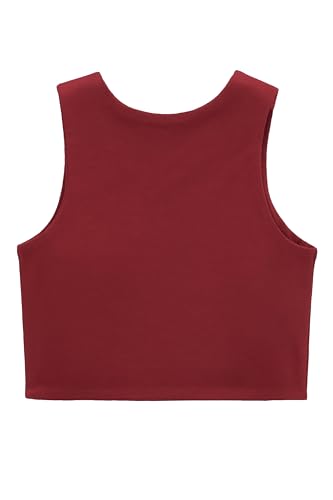 Image of Lilax Girls' Double Lined Sleeveless Basic Crop Tank Top