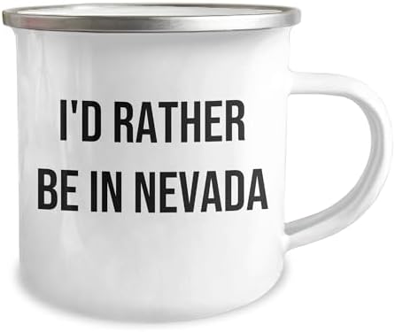 Funny Nevada Camping Mug Gift from Friends for Birthday, 'I'd Rather Be In Nevada', Unique Camping Accessories, Perfect Camping Gear for Nevada Lovers, Camping Mug for Men, Women, Friends image 4