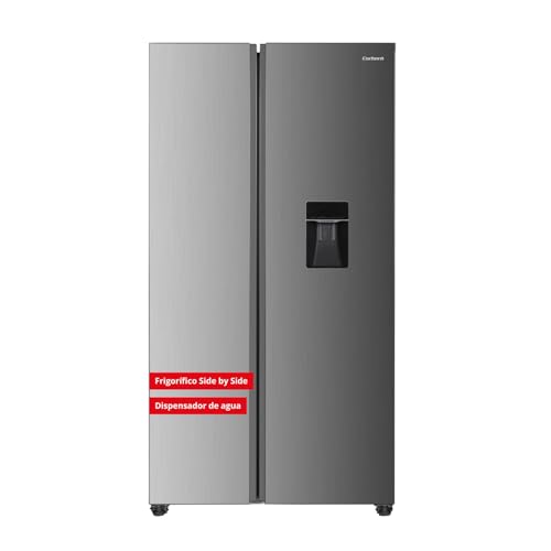 Corbero - Frigorífico Americano | CFSBSH735XWD | 439L | 177x91x59 | No Frost | Motor Inverter Silencioso | Dispensador de Agua y Twist Ice Maker | Inox