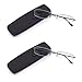 HIGHLIKE 2-Pack Blue Light Blocking Reading Glasses with Hard Cases, Semi Frame Spring Hinge Readers Glasses,Black Gunmetal 1.5 x