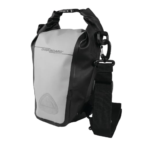 OverBoard Waterproof Roll-Top SLR Camera Bag, Grey/Black, 7-Liter