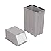 BIXIBIN 8-Gallon/30L Slim Trash Can with Lid, Modern Kitchen & Office Tall & Narrow Garbage Bin, Odor-Proof Large Capacity, Flap Cover for Home, Bathroom, Outdoor (Grey)