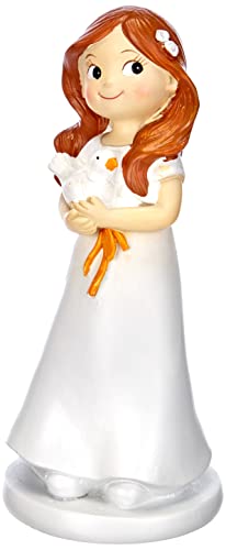 Mopec Y670.2 Figurine pour gâteau de Communion Petite Fille avec Colombe