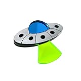 Flying Saucer UFO Alien Space Ship Pin Brooch, Area 51 Extra Terrestrial Accessories Gift