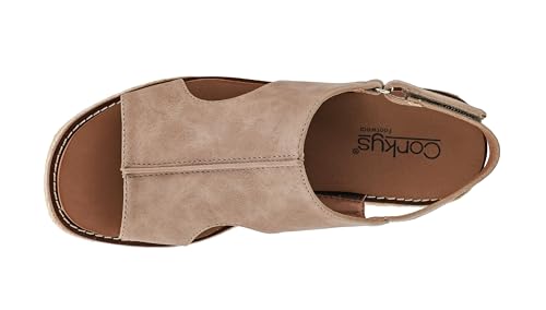 Corkys Footwear Women's Ready Or Not Wedge Sandals with 2-Inch Heel - Comfort-Enhancing EVA Insoles, Hook and Loop Closure, and Stylish Jute Wrapped Bottom Design4