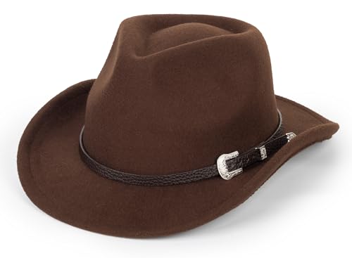 CXQRR Cowboy Hat for Boys Girls Western Felt Fedora Hat for Kids 3-6 Years