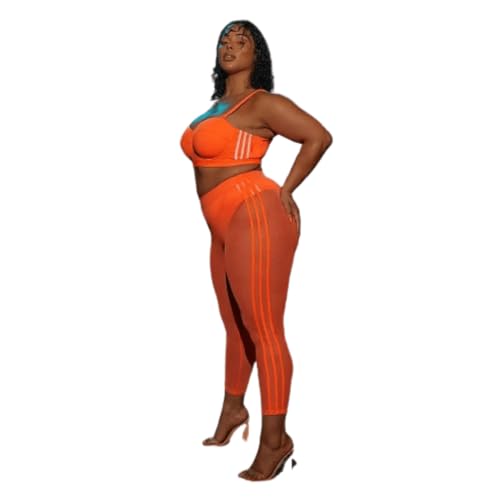 Ivy Park Sheer Swim Legging Solar Orange Women's 4X