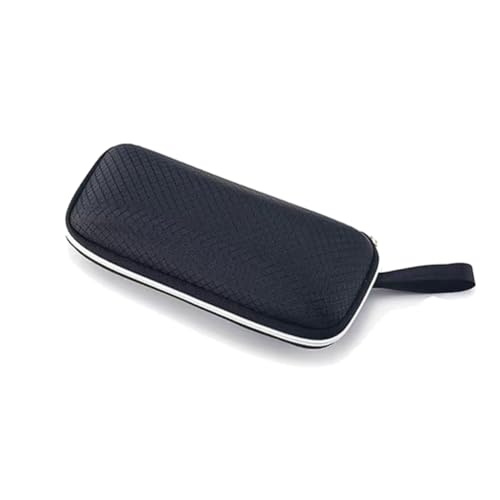 Image of Semi-Hard Shell Sunglasses Case,Portable Zipper Eyeglasses Case,Protective Box For Glasses,Includes a storage bag and glasses wiping cloth
