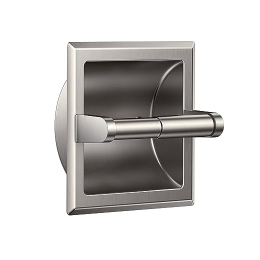 FORIOUS Recessed Toilet Paper Holder Brushed Nickel, Brushed Nickel Toilet Paper Holder Wall Mount - Includes Rear Mounting Bracket, Stainless Steel Toilet Paper Roll Holder