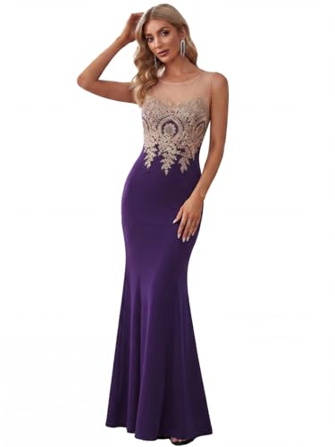 Image of BABYONLINE D.R.E.S.S. Formal Dresses for Women Bodycon Mermaid Appliques Lace Elegant Prom Dress XIN262