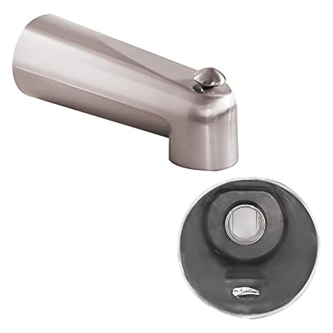 SENTO Nickel Bathroom Tub Spout with Diverter Cover
