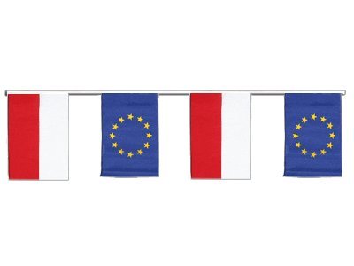 Guirlande d'amitié Pologne UE 6m drapeau européen polonais