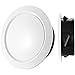Soffit Vents 4 Inch Adjustable Round Plastic Ceiling Diffuser Exhaust Vent Cover for Home Office, White