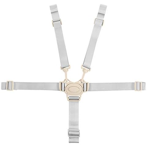 Xinzistar Baby Seat Belt 5-Point Adjustable High Chair Safety Harnesses Straps Kids Children Belt for Stroller Pushchair Pram Buggy (Grey Buckle) Cover
