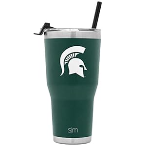 Simple Modern Officially Licensed Collegiate Michigan State Spartans Tumbler with Straw and Flip Lid | Insulated Stainless Steel 30oz Thermos | Cruiser Collection | Michigan State University