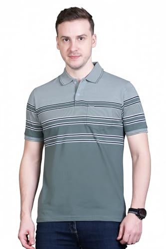 Image of GODFREY Polo T Shirt for Man with Pocket - Half T Shirt for Men Cotton