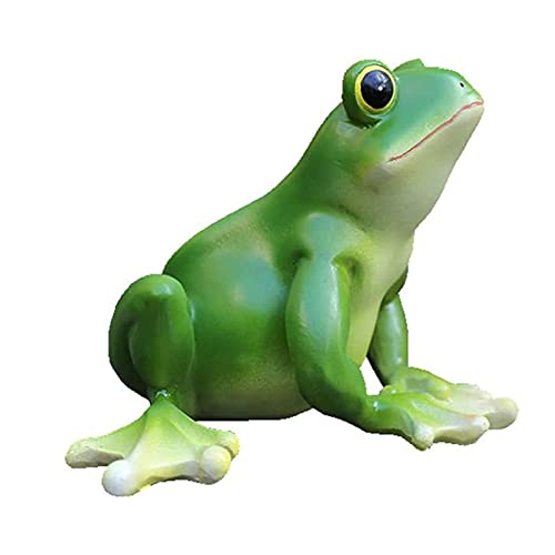 Garden Ornaments Outdoor Outdoor Courtyard Layout Mini Frog Statue Resin Handicraft Decoration Living Room Window Sill Home Furnishing Animal Sculpture Model Garden Ornaments (Small)