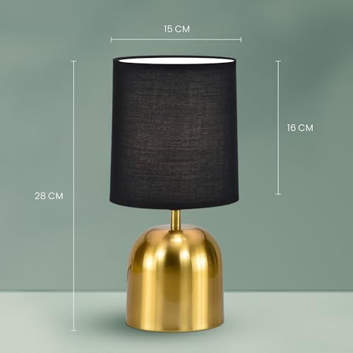 Image of MAGIK Silver Shot LED Table Lamp (Copper & Black Finish) | Includes 5W LED Bulb | Elegant Decorative Lamp for Bedroom, Living Room & Office | Compact Design | Ready to Use
