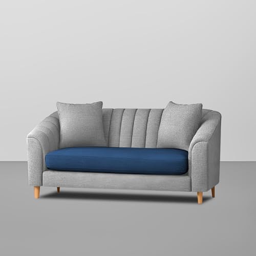 Image of Casaliving Doraldo 2 Seater Sofa Set for Living Room (Blue Grey Colour) Premium Fabric Sofa
