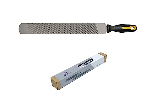 Image of 14 Inch Hoof Rasp, Horseshoe File with Rubber Handle, Farrier File Tool for Horse Goat Cow Donkey Pig Pony Hooves, Carbon Steel