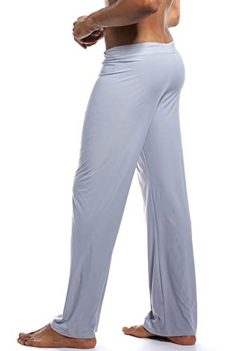 Calça masculina esportiva de ioga da AIEOE para relaxar e relaxar, solta, calça para dormir, Cinza,