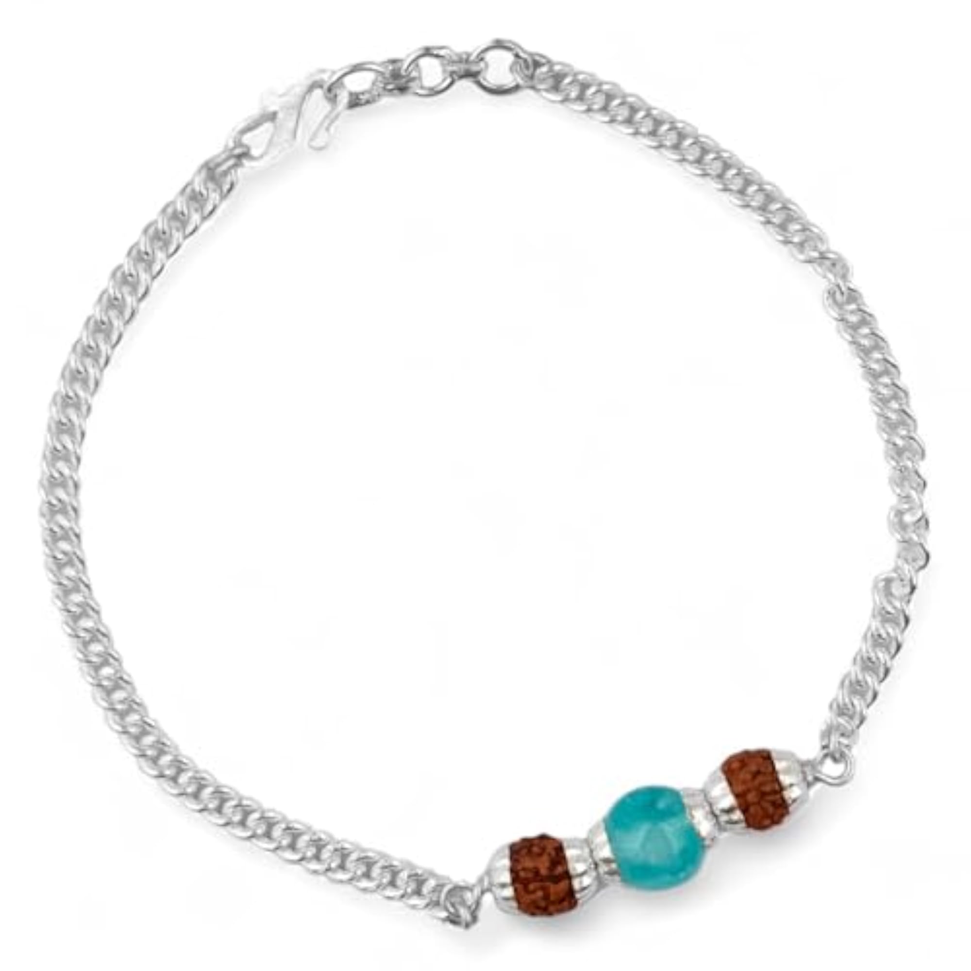 Minimal Pure Silver Rakhi Bracelet for Brother