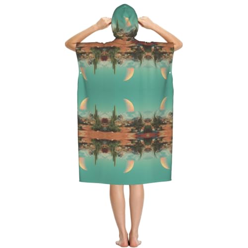 Poncho imprimé désert en microfibre compacte pour l'été - 3