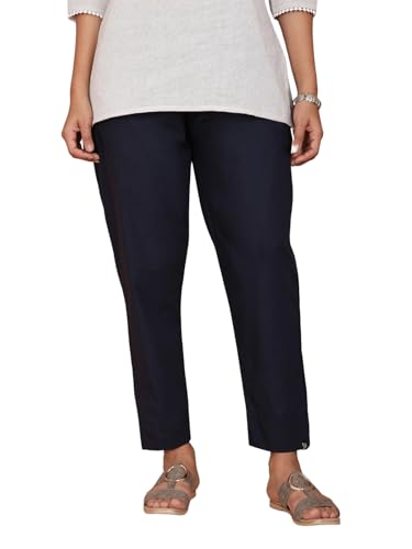 Image of TWIN BIRDS Women Cotton Kurti Pants | Straight Fit Ethnic Daily Trousers