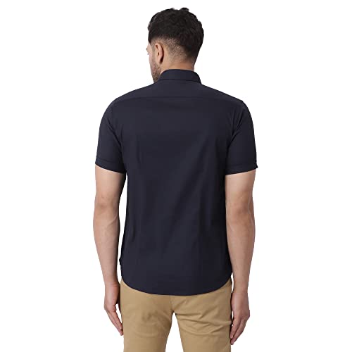 Image of blackberrys Men's Slim Fit Shirt (ES-DOHX73# Navy