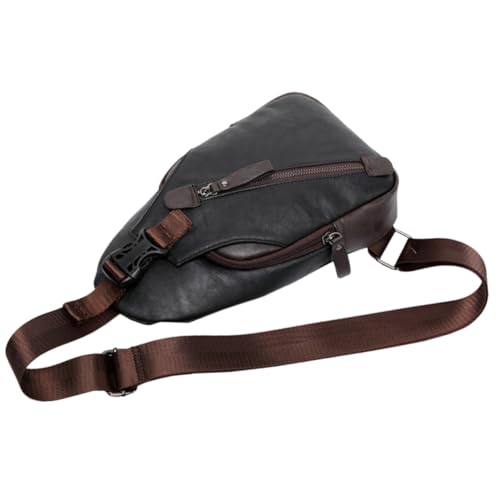 Paquet de poitrine pour homme noir résistant sac compact contre l'encombrement